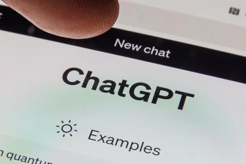ChatGPT chatbot application on smartphone Stock Photos
