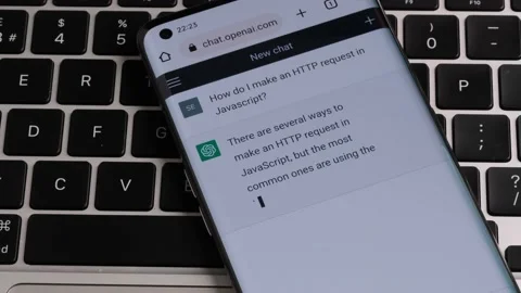 ChatGPT example. Question about Javascript Stock Footage 231102606