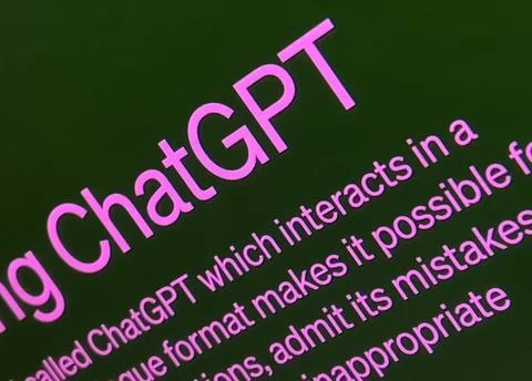 ChatGPT (Generative Pre-trained Transformer) artificial intelligence of Op... Stock-Fotos