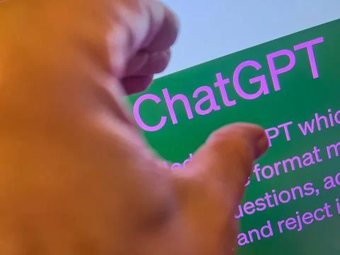 ChatGPT (Generative Pre-trained Transformer) artificial intelligence of Op... Stock-Fotos