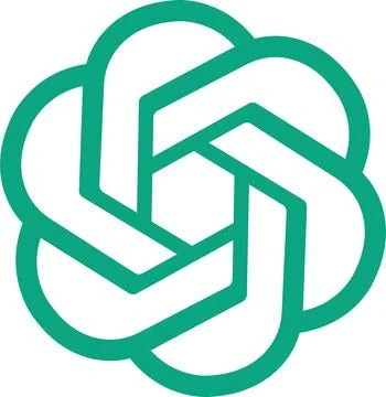 Chatgpt logo, Open AI logotype, AI chatbot, Chat GPT app. AI Artificial int.. Stock Illustration