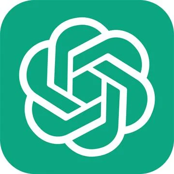 Chatgpt logo, Open AI logotype, AI chatbot, Chat GPT app. AI Artificial int.. Stock Illustration