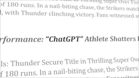 ChatGPT news headline in different articles 스톡 동영상 246410077