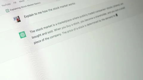 ChatGPT From Open AI Writing an Answer Made With Artificial Intelligence Stock Footage 229515525