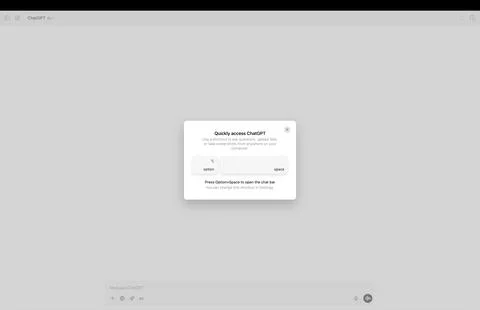 ChatGPT Quick Access Prompt on Mac M4 Max 写真素材