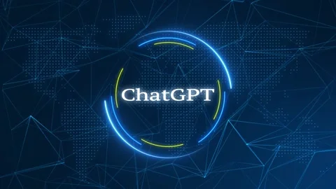 ChatGPT Text Effect Technology Background Stock Footage 262598869