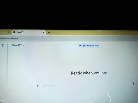 Chatgpt website interface opened on computer Stock Photos