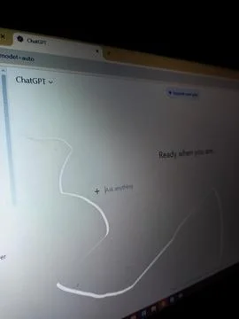 Chatgpt website interface opened on computer 写真素材