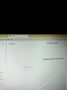 Chatgpt website interface opened on computer. Photos