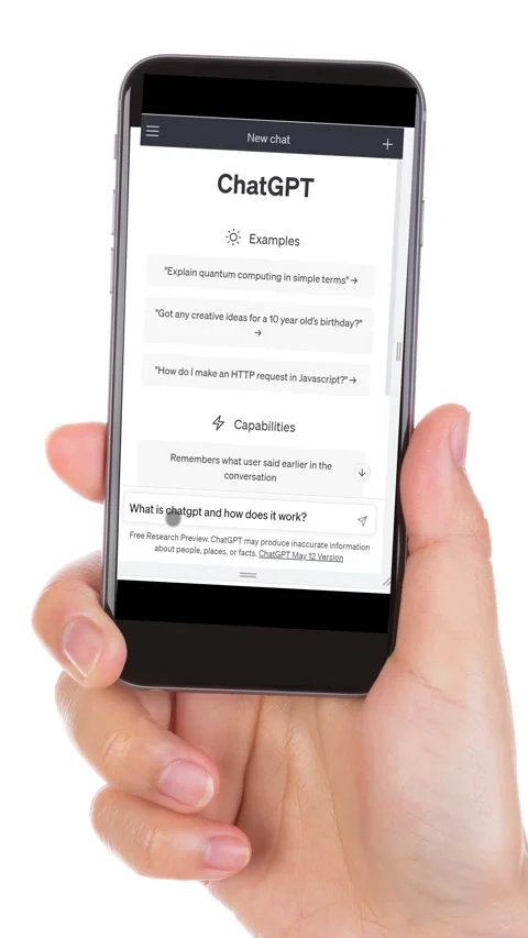 ChatGPT what is it and how does it work - animation on the phone 스톡 동영상 241158500