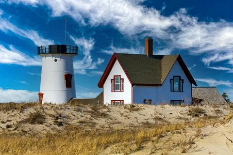Chatham, Cape Cod Lighthouse and Coast Guard Station Stock Photos