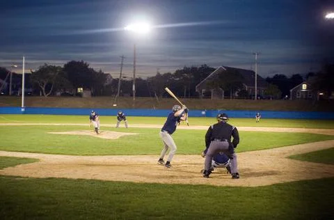 Chatham, Cape Cod Summer Baseball League at Veteran's Field Stock Photos