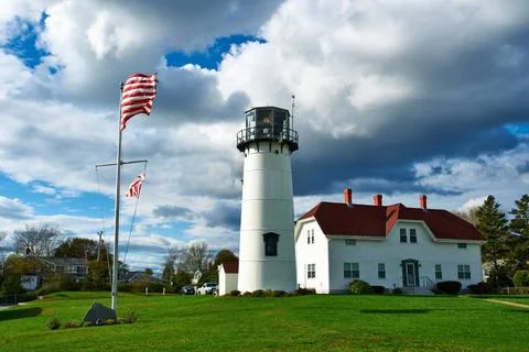 Chatham Lighthouse at Cape Cod Chatham Lighthouse, built in 1808, Cape Cod... Stock Photos