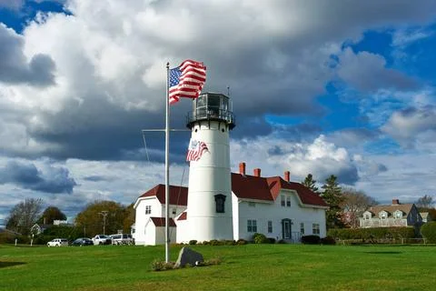 Chatham Lighthouse at Cape Cod Chatham Lighthouse, built in 1808, Cape Cod... Stock Photos