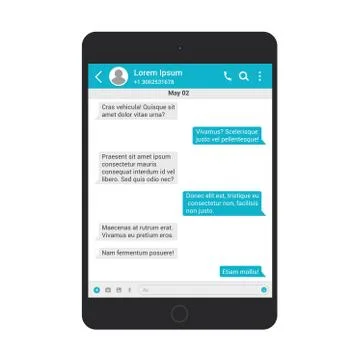 Chating and messaging vector illustration concept. Social network messenger in Stock Illustration