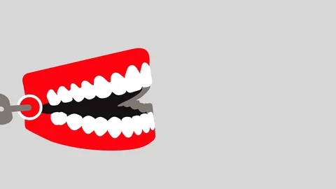 Chatter Teeth 2D Animation Stock Footage