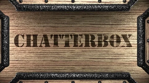 Chatterbox on wooden stamp Stock Footage 8647660