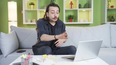 Chattering. The babbling man. 스톡 동영상 236555987