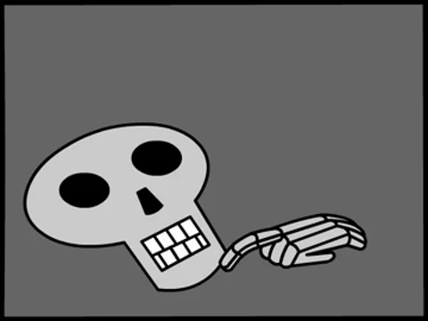 Chattering Skeleton 640x480 avi Thru AP mov 動画素材 8777542