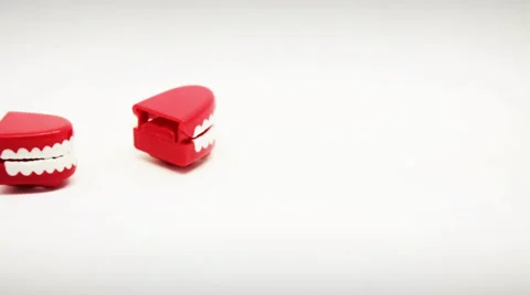 Chattering Teeth Couple  Stock Footage 32219192