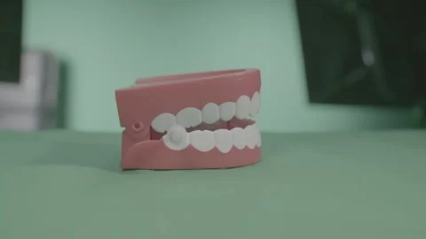 Chattering Teeth | Regular | Profile| Slowmo Video stock 246076091