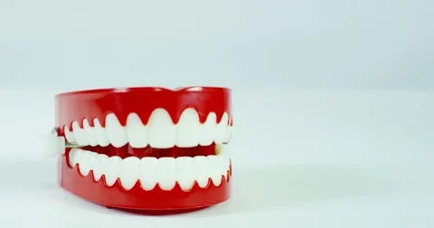 Chattering Teeth stationary Stock Footage 73010783