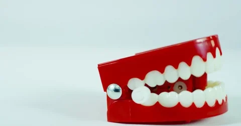 Chattering Teeth walking Stock Footage 73010798