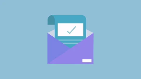 Chatting and messaging, Letter and document inside 2d Animation with Alpha Matte 動画素材 335917874
