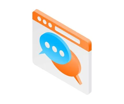 Chatting app on page Illustrazione stock