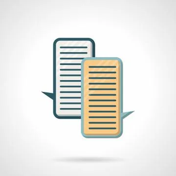 Chatting flat color vector icon Stock Illustration