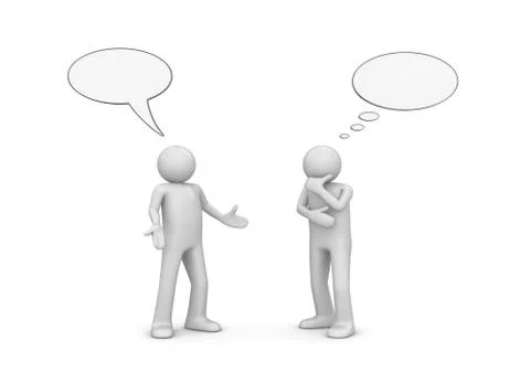 Chatting generation (3d isolated characters series) Illustrazione stock