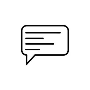 Chatting icon. Human talking with talk bubble. Black stroke isolated on white Stock Illustration