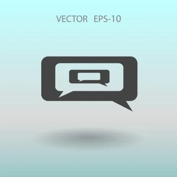 Chatting icon. vector illustration Illustrazione stock