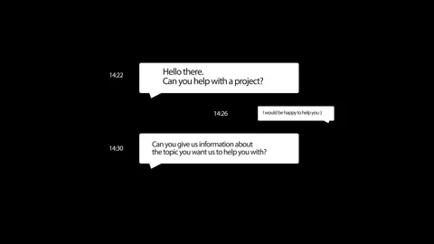 Chatting inbox conversation correspondence text SMS message chat bubble template Stock Footage 322956384
