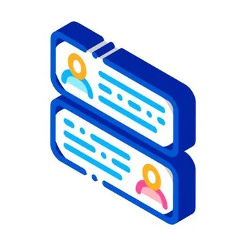Chatting isometric icon vector illustration イラスト素材
