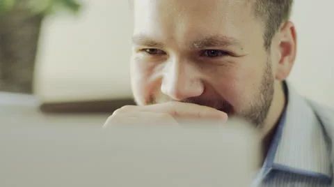 Chatting on a laptop Stock Footage 68174981