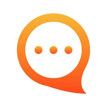 Chatting logo element design template icon Stock Illustration