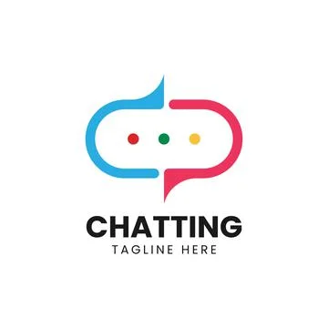 Chatting logo icon design template Stock Illustration