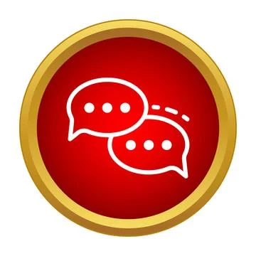Chatting message speech bubble communication icon Stock Illustration