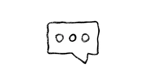 Chatting or messaging bubbles with dots flat icon apps and websites. Motion Stock Footage 150770788