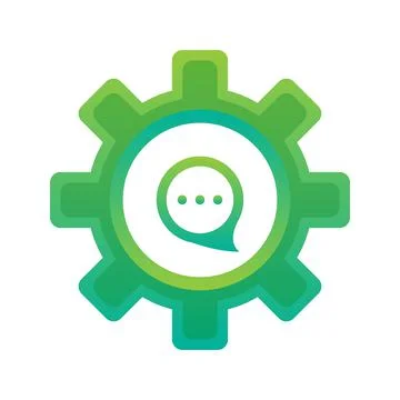 Chatting service logo element design template icon Stock Illustration