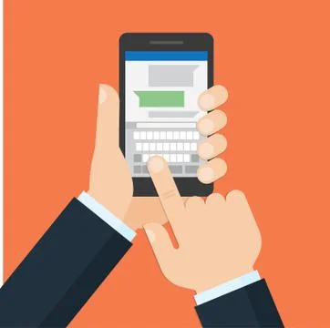 Chatting sms app template bubbles Stock Illustration