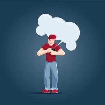 Chatting in social network Stock Illustration