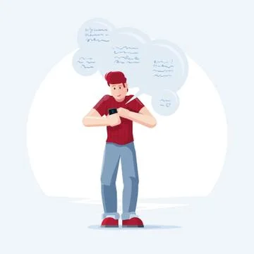 Chatting in social network Stock Illustration