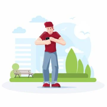 Chatting in social network Stock Illustration