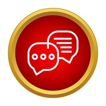 Chatting speech bubbles concept for online communication Stock Illustration