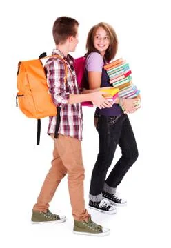 Chatting Students Back to School Stock Photos