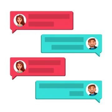 Chatting Vector. Communication Screen. Dialog Symbol. Bubble Speeches Messages Stockillustratie