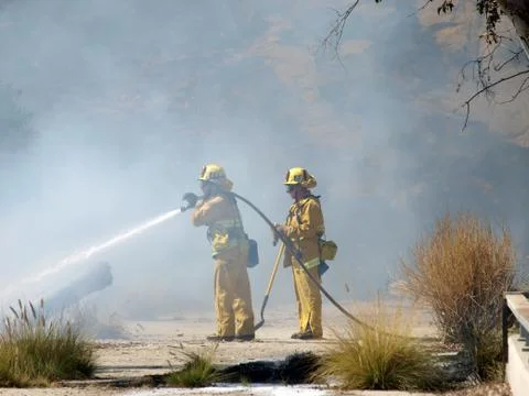 Chatworth brush fire Stock Photos