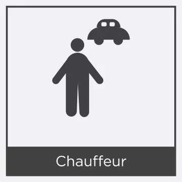 Chauffeur icon isolated on white background Free Stock Illustration